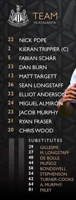 ĐỘI HÌNH RA SÂN trận Newcastle vs Atalanta, 01h45 ngày 30/7: Giao hữu