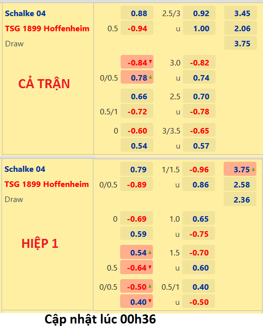 CHỐT KÈO trực tiếp trận Schalke 04 vs Hoffenheim, 01h30 ngày 15/10: VĐQG Đức