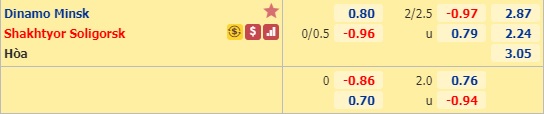 Nhận định soi kèo Dinamo Minsk vs Shakhter Soligorsk