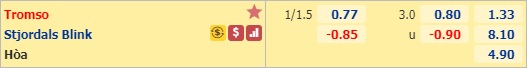 Nhận định soi kèo Tromso vs Stjordals Blink