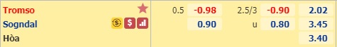 Nhận định soi kèo Tromso vs Sogndal