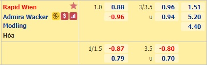 Nhận định soi kèo Rapid Wien vs Trenkwalder Admira