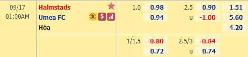 Nhận định soi kèo bóng đá Halmstads vs Umea, 00h00 ngày 17/9: Hạng 2 Thụy Điển