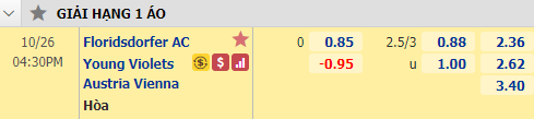 Nhận định soi kèo bóng đá Floridsdorfer vs Austria Wien B, 16h30 ngày 26/19: Hạng 2 Áo
