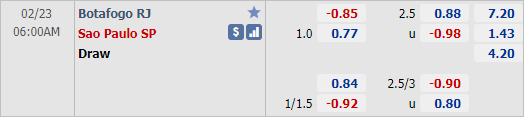 Nhận định bóng đá Botafogo vs Sao Paulo, 06h00 ngày 23/2: VĐQG Brazil
