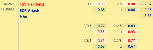 Nhận định bóng đá Hartberg vs SCR Altach, 23h30 ngày 26/04: VĐQG Áo